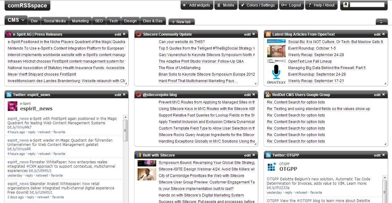 Comspace News Aggregator im Unternehmen