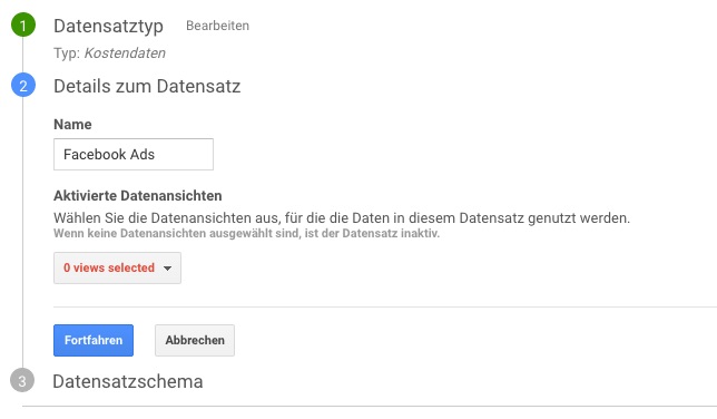 Google Analytics - Datenimport 2