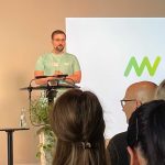 Bianca Würges und Florian Schneider und begrüßen zum ersten Modern Work Day bei Seibert Media in Wiesbaden